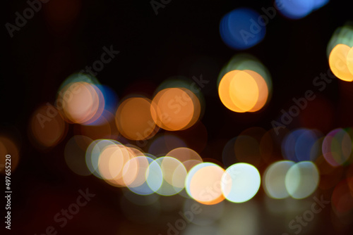 Dreamy light spots in the city at night © kody_king