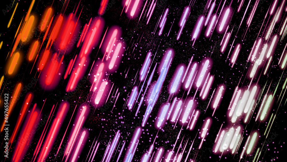 multicolored neon rays. futuristic long baner multicolored neon rays. futuristic long baner