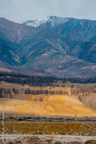 Beautiful spring landscape of the Western Sayan mountains