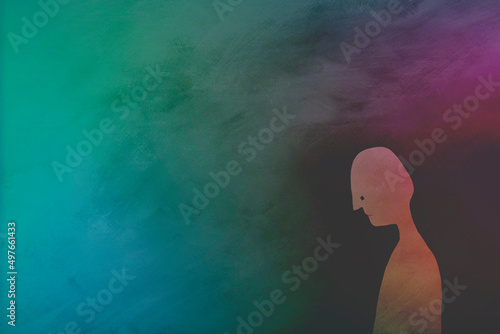 Alone and lonely, an illustration