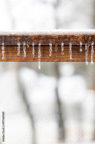 Icicles hanging photo