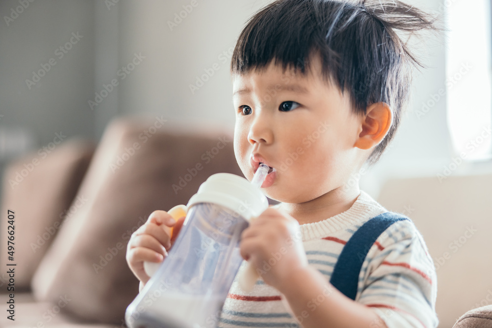 Asian little baby boy drinking milk Asian little baby boy drinking milk