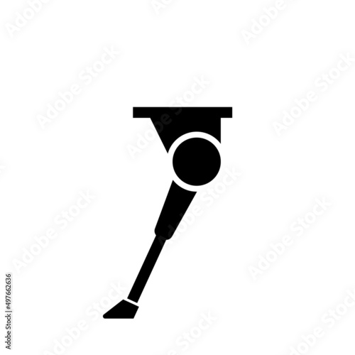 Bike kickstand. Vector icon