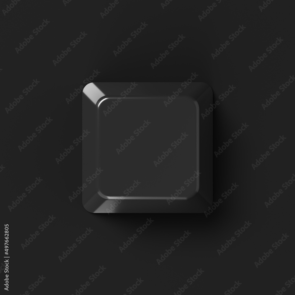 Black color keyboard input button on background. Abstract object and technology concept. 3D illustration rendering Black color keyboard input button on background. Abstract object and technology concept. 3D illustration rendering