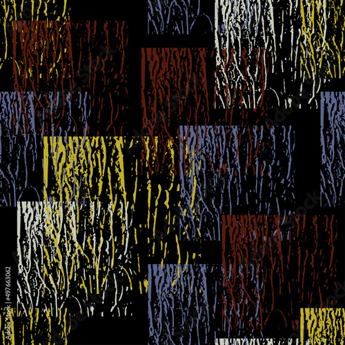 multicolored texture squares make up a seamless pattern