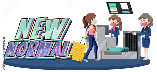 Passengers at check-in counter with service staffs