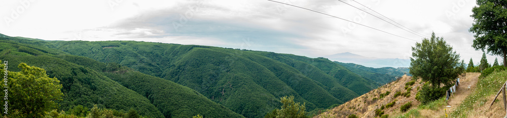Obraz premium Panorama delle montagne Calabria - Sicilia vista da Cucullaro