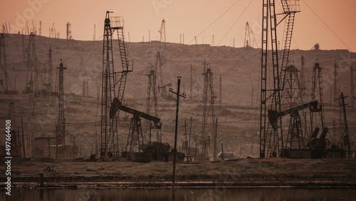 Oilfields on the outskirts of Baku