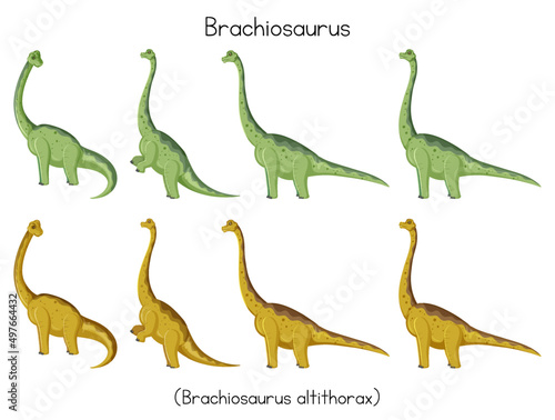 Brachiosaurus in different posts