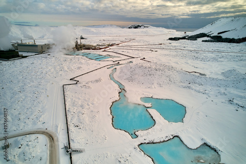 Svartsengi Geothermal Energy Power Plant - geothermal pools, Iceland photo