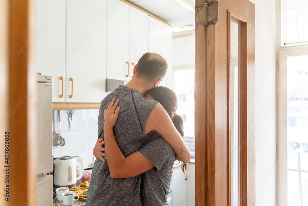 Couple Holding Each Other At Home Couple Holding Each Other At Home