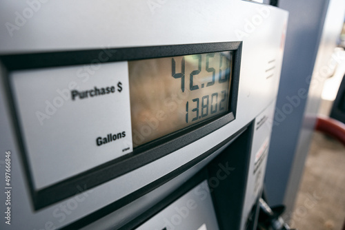 Close Up Of Gasoline Price photo