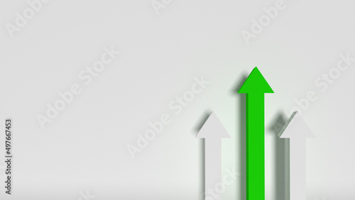 3d rendered growth concept  up arrows background  increasing sales background
