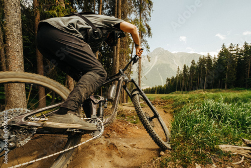 Mountainbiking in the Italian alps photo