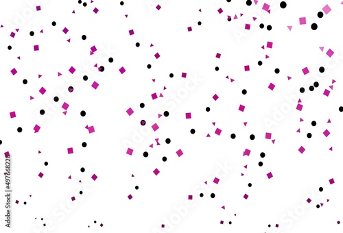 Light Purple vector background with triangles  circles  cubes.