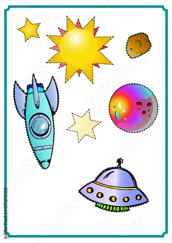 tasks for preschoolers on the theme of space