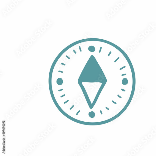 compass simple cartoon vector illustration
