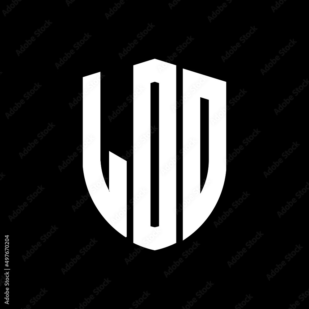 LDD letter logo design. LDD modern letter logo with black background