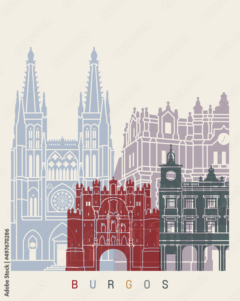 Burgos skyline poster