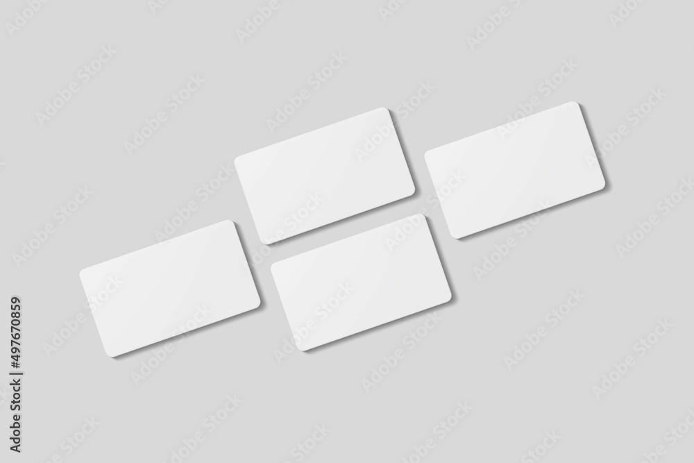Stack blank business card for mockup. 3D Render. Stack blank business card for mockup. 3D Render.