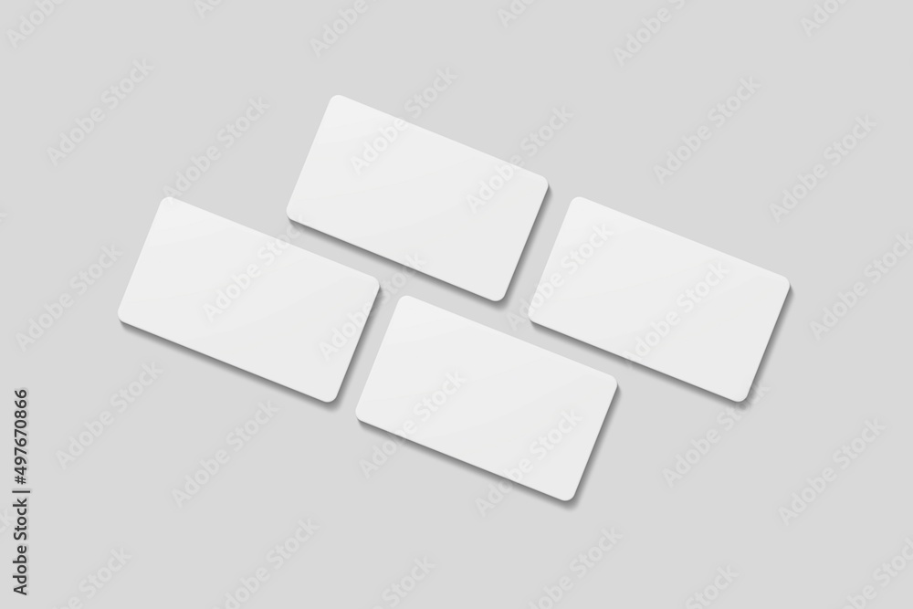 Stack blank business card for mockup. 3D Render. Stack blank business card for mockup. 3D Render.