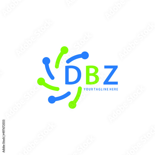 DBZ logo design initial creative letter on white background.
DBZ vector logo simple, elegant and luxurious,technology logo shape.DBZ unique letter logo design.  photo