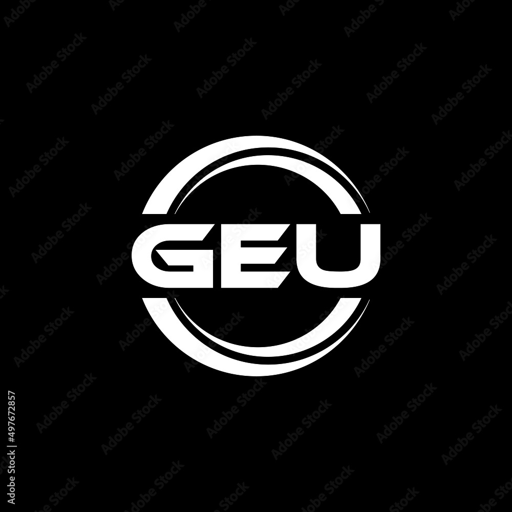 GEU letter logo design with black background in illustrator, vector logo modern alphabet font overlap style. calligraphy designs for logo, Poster, Invitation, etc. GEU letter logo design with black background in illustrator, vector logo modern alphabet font overlap style. calligraphy designs for logo, Poster, Invitation, etc.