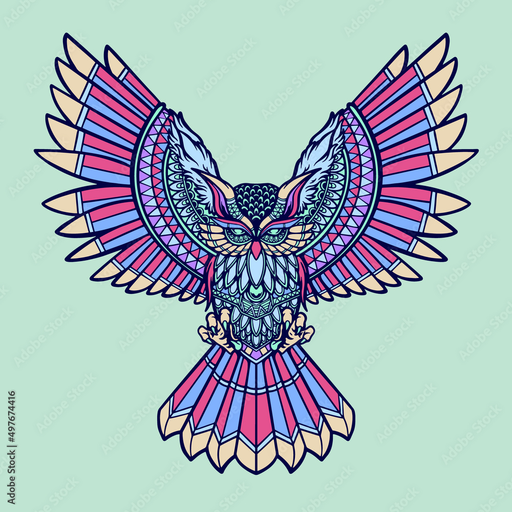 Fototapeta premium doodle bird illustration