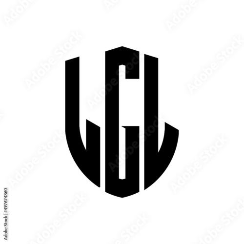 LGL letter logo design. LGL modern letter logo with black background. LGL creative  letter logo. simple and modern letter logo. vector logo modern alphabet font overlap style. Initial letters LGL  photo