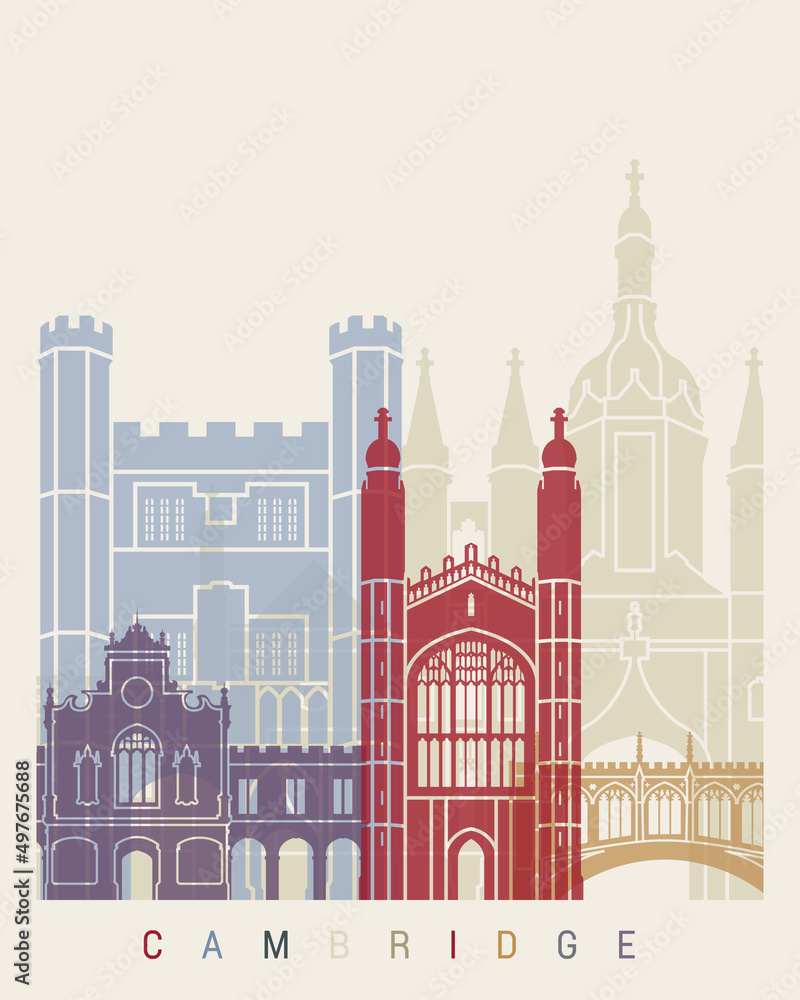 Cambridge skyline poster