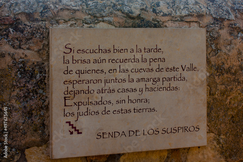 Senda de los Suspiros, en la ciudad de Segovia, Castilla y León, España.