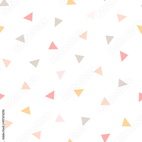 Abstract minimalistic pattern with triangular shapes. Contemporary print. Vector graphics.