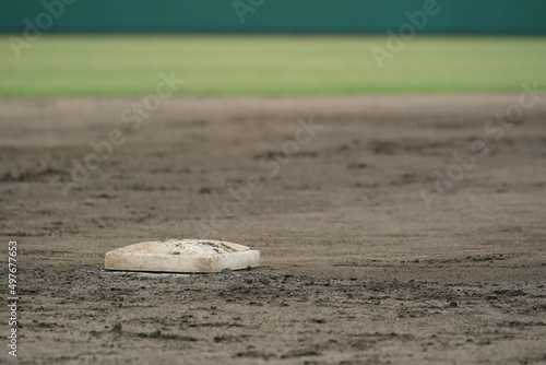 野球場の3塁ベース photo