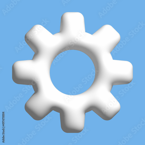 cog buttons 3D, set up icon, repair symbol