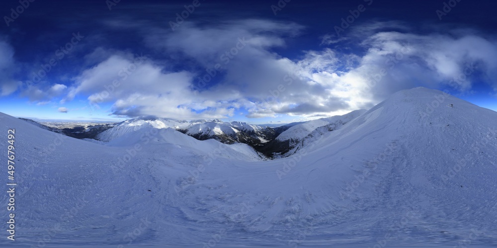Winter in the European Mountains HDRI Panorama Winter in the European Mountains HDRI Panorama