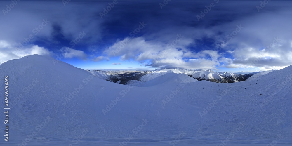 Winter in the European Mountains HDRI Panorama