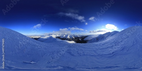 Winter in the European Mountains HDRI Panorama