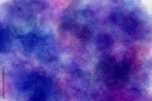 Fototapeta Naklejka Na Ścianę i Meble -  Cosmic watercolour texture. Abstract purple background.