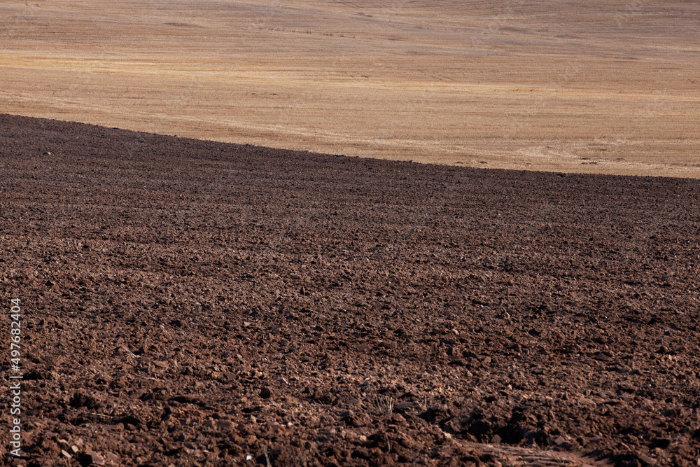 tillage in the agricultural field for planting a new crop tillage in the agricultural field for planting a new crop