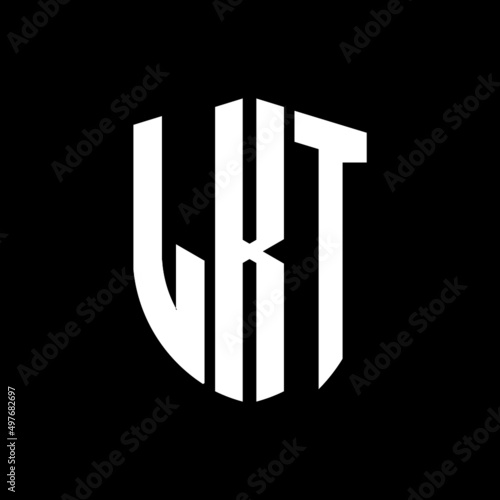 LKT letter logo design. LKT modern letter logo with black background. LKT creative  letter logo. simple and modern letter logo. vector logo modern alphabet font overlap style. Initial letters LKT  photo