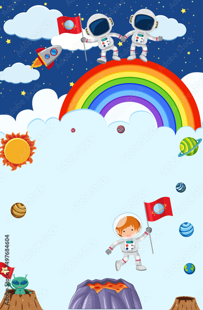 Obraz premium Space element on space template
