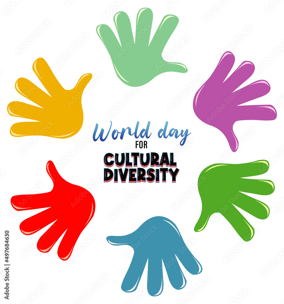 Fototapeta premium Poster design for world day cultural diversity
