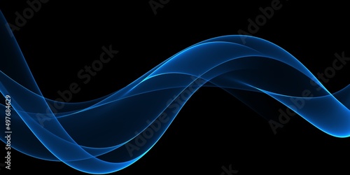 Color light blue abstract waves design  © gojalia