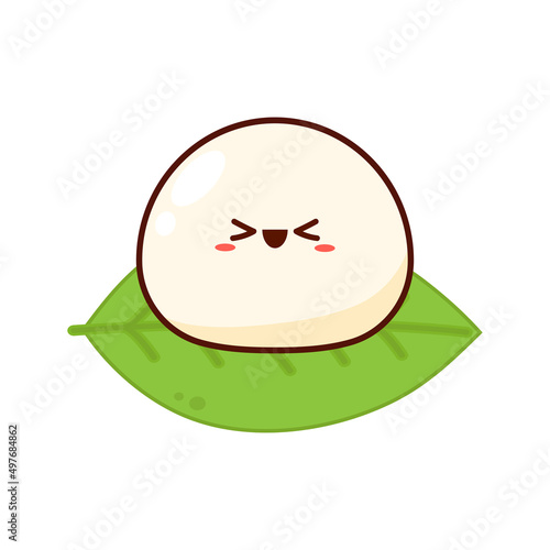 Mochi icon vector. Mochi logo design. Japanese rice dessert.
