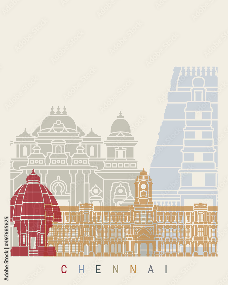 Chennai skyline poster