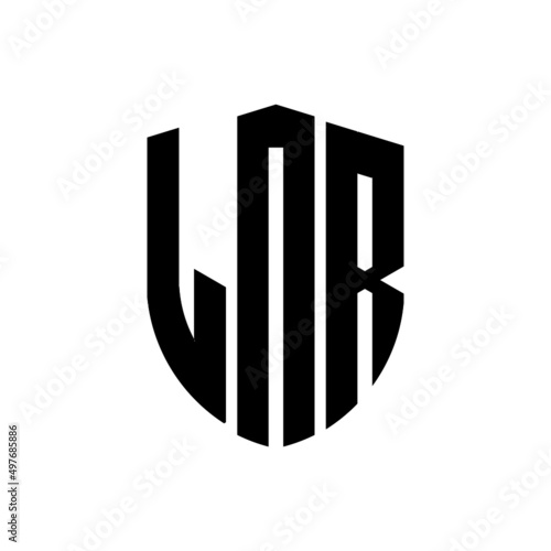 LNR letter logo design. LNR modern letter logo with black background. LNR creative  letter logo. simple and modern letter logo. vector logo modern alphabet font overlap style. Initial letters LNR  photo