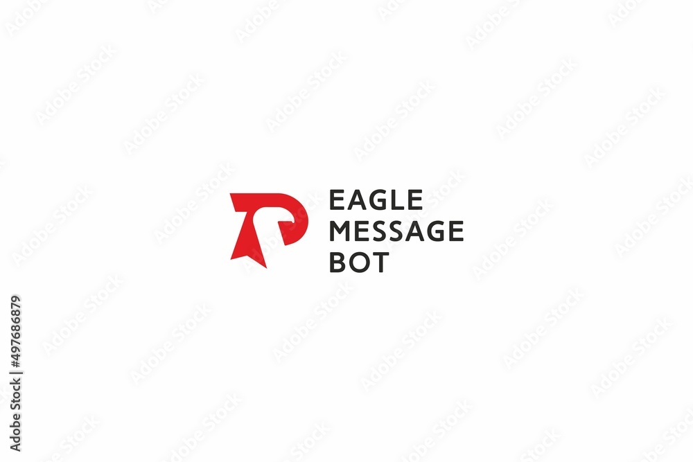 Template minimalist logo design solution for message bot Template minimalist logo design solution for message bot