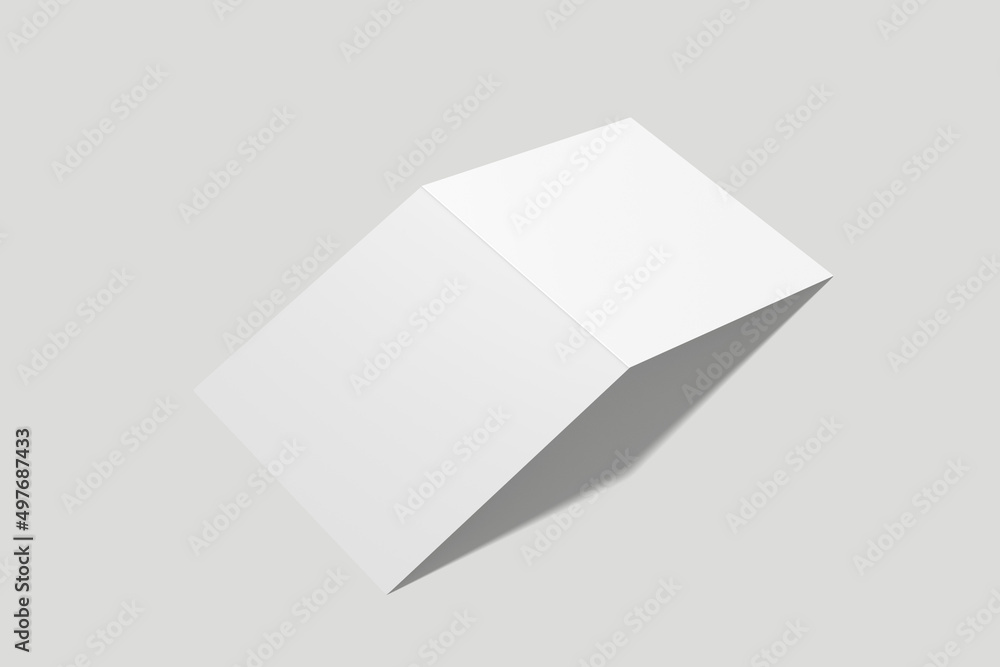 Blank Opened Bifold Square Brochure Mockup Blank Opened Bifold Square Brochure Mockup