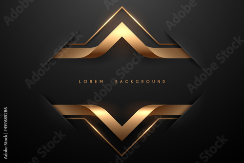 Abstract black and gold background photo