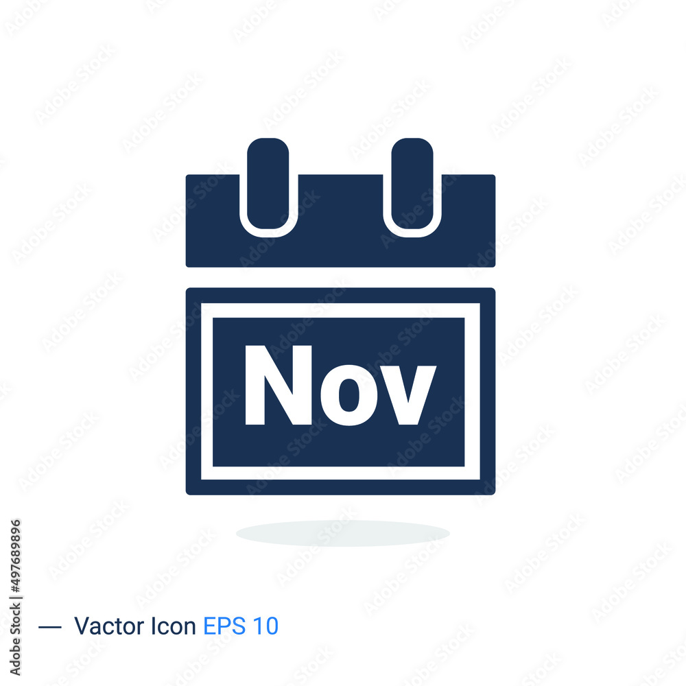 November calendar icon illustration November calendar icon illustration